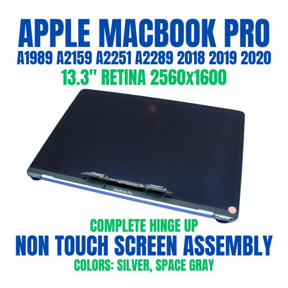 1 of 6-image forApple MacBook Pro A2159 13" 2019 MUHN2LL/A Screen Display Assembly Silver 661-12830